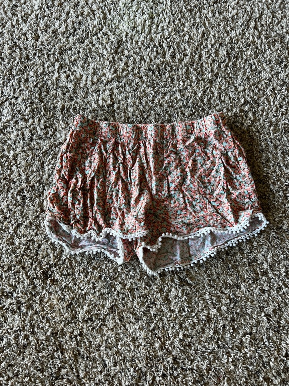 Hot Gal Floral Lounge Shorts - Coral & Mint